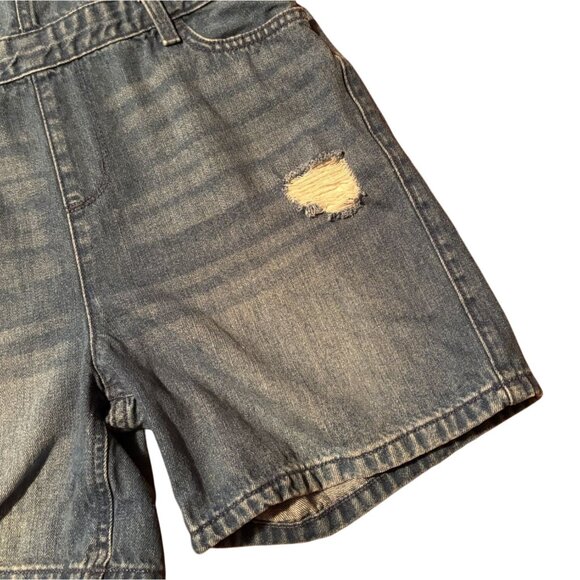 The Childrens Place-TCP-Girls Distressed Overalls-Shortalls-Blue-12-GUC - Picture 2 of 8